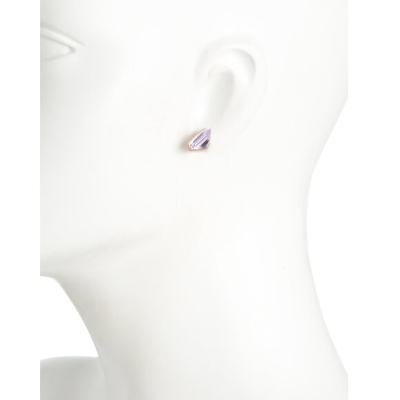 SWAROVSKI Purple Lucent Stud Earring - Picture 2 of 2